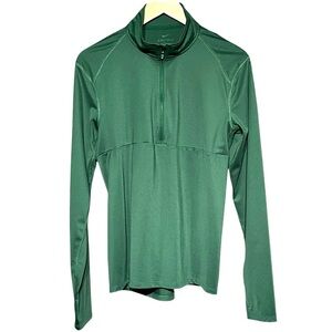 Nike Dri-FIT Long Sleeve 1/4 Zip Pullover Men's Green Workout CrossFit Shirt